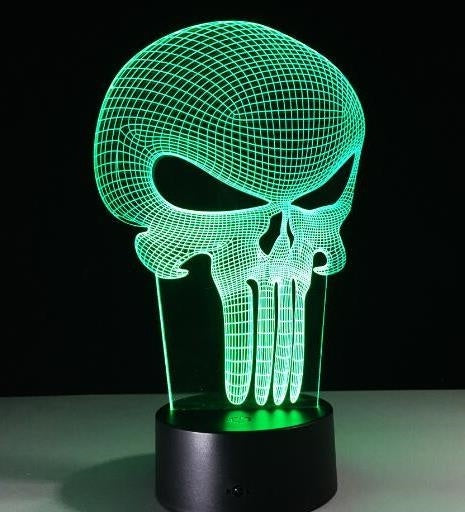 Halloween Skull 3D Lamp – Color Changing LED Magic