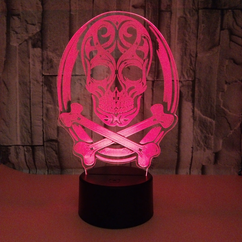 Halloween Skull 3D Lamp – Color Changing LED Magic