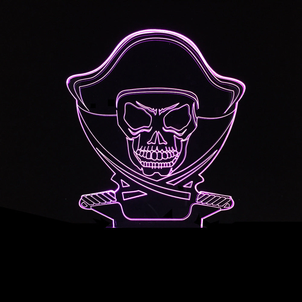 Halloween Skull 3D Lamp – Color Changing LED Magic