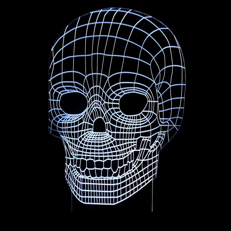 Halloween Skull 3D Lamp – Color Changing LED Magic
