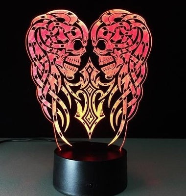 Halloween Skull 3D Lamp – Color Changing LED Magic